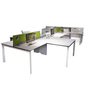 Factory Customized Modular Open Space Saving Office Desk 6 Person Staff Workstation Stable Office Table work station