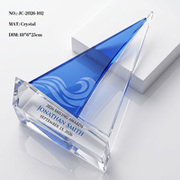 Trophée Voilier en Cristal K9 Premium, Grande Surface de Gravure, Design Multi-Styles, Récompense pour Équipe Championne et Reconnaissance des Employés