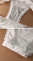 Braguitas de mujer de seda helada sin costuras, sexys, con tirantes finos, entrepierna de algodón, cintura baja y borde de encaje, tallas grandes para chicas, venta al por mayor transfronteriza
