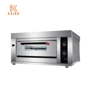 Kustom harga grosir komersial single deck double 2 tray mini oven bakery baking gas pizza listrik oven roti