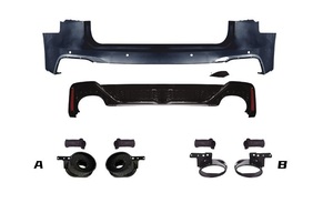 Kit Carrozzeria Completo RS6 per <span class=keywords><strong>Audi</strong></span> <span class=keywords><strong>A6</strong></span> C8 <span class=keywords><strong>A6</strong></span> <span class=keywords><strong>Avant</strong></span> 2019-2025: Paraurti Anteriore, Labbro Anteriore, Griglia, Diffusore Posteriore e Minigonne Laterali - Product Image 2