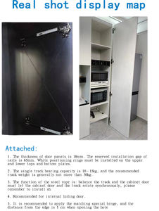 İki yönlü itme-çekme teleskopik gizli ekle top kılavuz rayı 35mm geniş cep kapı/katlanır döner kapı parça mutfak ve yemek için - Product Image 6