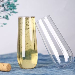 Copas de Champán de Plástico Irrompibles y Resistentes a los Golpes de 7oz, 8oz y 9oz para Pedidos al por Mayor, Copas de Champán Reutilizables para Vino y Cócteles - Product Image 1