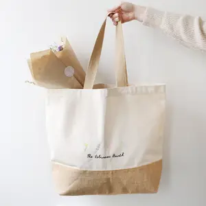 Tái sử dụng tùy chỉnh bông bãi biển mới Shopper Canvas Tote Túi