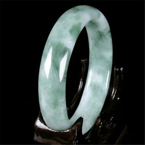 Certificato 60mm grado A 100% naturale verde Guizhou braccialetto di giada braccialetto cinese verde scuro intagliato A mano largo braccialetto di giada - Product Image 4