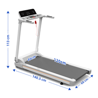 Tapis roulant électrique motorisé à inclinaison automatique pour usage domestique Écran LED à vitesse intelligente de 1 à 16 km/h avec test de fréquence cardiaque
