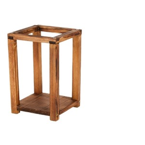 Wooden Candle Holder Square <b>Desktop</b> <b>Shelf</b> Wedding Decorative Ornament Lantern Stand - Product Image 1