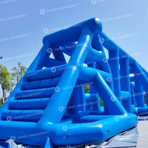 <span class=keywords><strong>Aquapark</strong></span> en vinyle personnalisé Tyrolienne gonflable Parc aquatique d'aventure pour Aqua Park Challenge Game par Cheer Amusement - Product Image 2