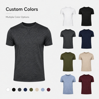 Camiseta de Hombre al por Mayor con Logotipo Personalizado, 180g, Algodón Color Carbón, Manga Corta, Cuello Redondo, Detalle de Puntada Cruzada, Estilo Casual, OEM
