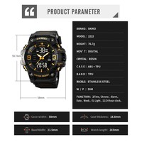 YS2222 Montre de sport numérique unique pour hommes Bracelet étanche de 50m avec mouvement à quartz de style simple Série 2222 du fabricant