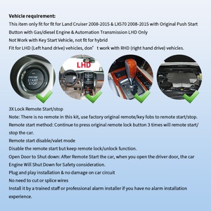 EASYGUARD Plug & Play <b>Remote</b> Starter System Fit for Land Cruiser 2008-2015 & LX570 2008-2015 with Oem Push Start Button Only - Product Image 4