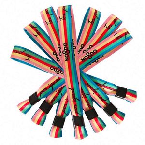 Bracelets en tissu personnalisés pour événements et festivals, bracelets tissés personnalisés - Product Image 1