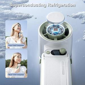 Ventilador de Mano con Paquete de Hielo 2025, Portátil para Oficina y Exteriores, USB, Pantalla Digital, Refrigeración, Alta Velocidad, Turbo, Pequeño - Product Image 3