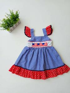 Ventes en gros de robes de haute qualité assorties aux ensembles frères et sœurs, vêtements pour bébés filles avec motif dinosaure, robes imprimées pour enfants printemps été - Product Image 6