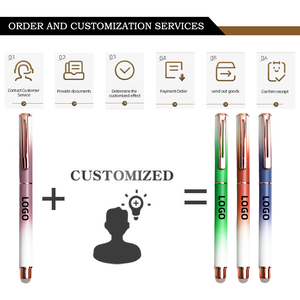 Elegante Pluma Estilográfica Metálica Wei Zhuang con Logotipo Personalizado, Color Degradado, Punta Ligeramente Oblicua de 0.38mm, Buena Calidad de Escritura - Product Image 5