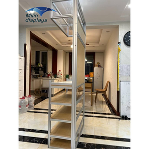 Aluminum Frame Heavy Duty Supermarket Dunnage <strong>Rack</strong> &amp; Wall Shelves for Home Decor Exhibition Shelving Office Retail Store - Product Image 6