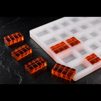 Moule en silicone pour la production de bonbons gélifiés Bold Platinum Supplement, 56 cavités, pour tablettes de bonbons à briser, grande plaque demi-format