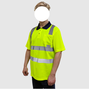 OEM Custom Logo ad alta visibilità riflettente uniforme costruzione di notte di sicurezza per la sicurezza del lavoro di <span class=keywords><strong>Polo</strong></span> abiti da lavoro - Product Image 5