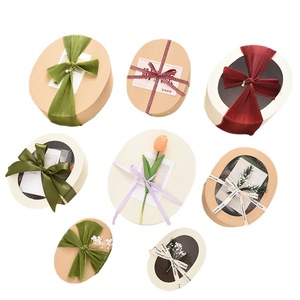 Giáng sinh giấy kraft hình bầu dục Hộp Quà Tặng Lễ Hội nướng bánh <span class=keywords><strong>cookie</strong></span> container cho Đêm Giáng sinh và sinh nhật - Product Image 6