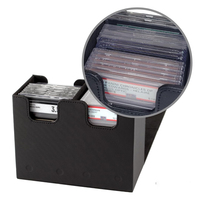Boîte de rangement pour cartes classées, boîte à deux rangées pour cartes de sport TCG classées