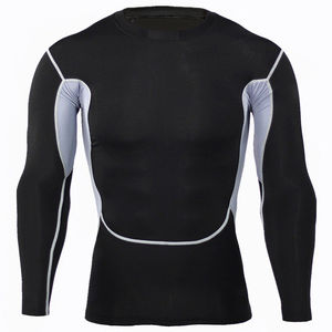 <b>Men's</b> <b>Compression</b> Base Layer Sport Shirts <b>Tights</b> Eco-Friendly Anti-Bacterial Spandex/Polyester O-Neck Quick Dry Workout Running - Product Image 2
