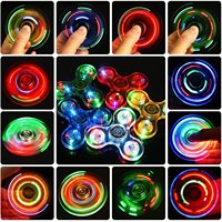 Fidget Spinner lumineux à LED pour enfants et adultes pour Thanksgiving et le Nouvel An chinois Crystal Toy Cadeaux de Noël