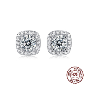<span class=keywords><strong>Orecchini</strong></span> Classici Minimalisti per Ragazze in <span class=keywords><strong>Argento</strong></span> Sterling S925, <span class=keywords><strong>Orecchini</strong></span> a Perno Quadrati da 9mm con Zirconi CZ 5A di Alta Qualità, Accessori di Moda - Product Image 1