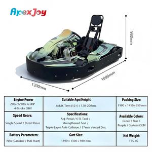 ApexJoy RACE GT PRO A4 - Kart <span class=keywords><strong>de</strong></span> course à essence 200cc/270cc 6.5HP 68km/h 30CrMo Disque ventilé Triple protection FEC Park Vente en gros B2B - Product Image 2