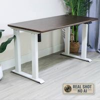 Base de bureau assis-debout robuste à 4 pieds avec double moteur, cadre de bureau à levage automatisé pour table de studio et de laboratoire