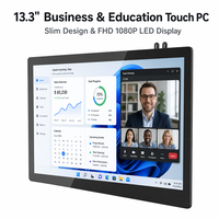 PC tout-en-un avec écran tactile de 13,3 pouces, éducation, bureau, WiFi, Bluetooth, Ethernet, RS232, HDMI, VGA, Slim FHD 1080P, LED, Business