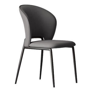 Chaise de salle à manger en similicuir sur pieds en métal, imperméable, moderne et léger, design de luxe pour la cuisine, la salle à manger et l'hôtel. - Product Image 6