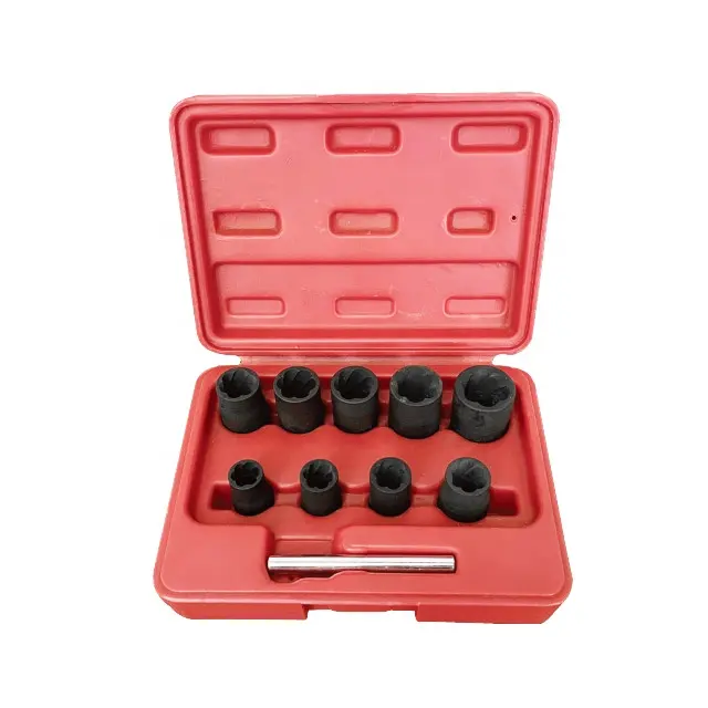 3/8 DR Bolt& Nut Remover Set Nut Extractor Twist Socket Set remove damaged lug nut