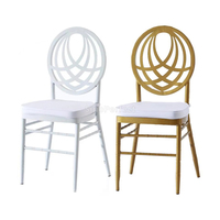 Chaises Chiavari Métalliques d'Événement Dorées et Noires de Chine à Bon Prix pour Mariage et Banquet d'Hôtel