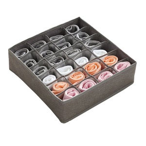 24 Cell Collapsible Closet Cabinet Organizer Underwear <strong>Storage</strong> Boxes for Storing Socks <strong>Lingerie</strong> Pants - Product Image 1