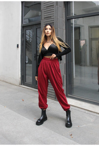 Pantalon de survêtement <span class=keywords><strong>long</strong></span> avec logo personnalisé Pantalon de survêtement gris décontracté pour <span class=keywords><strong>femme</strong></span> Bloomers New Autumn and Winter - Product Image 2