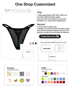 Biểu Tượng Tùy Chỉnh Mỏng Đổ Xô Sexy Quần Lót Thong Thấp Tăng Của Phụ Nữ G Chuỗi Đồ Lót - Product Image 3