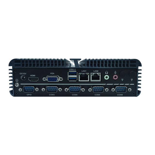 Fanless Industrial Computer Intel Processor DDR4 RAM SSD Storage Dual LAN RS232 RS485 Rich IO HD Output Durable Design Mini Pc