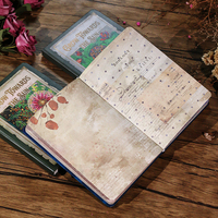 Carnet de notes à couverture rigide avec pages intérieures imprimées rétro, feuilles de remplissage à motif antique personnalisé, bloc-notes multifonction pour membre de club