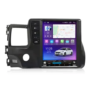 2 Din Android Car Radio For Tesla style Vertical IPS Screen Car Panel Car Multimedia Player GPS for honda civic 2004-2009
