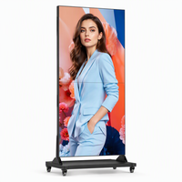 Pantalla LED Plegable Portátil para Interiores CustomP2.5, Pantalla Digital Publicitaria a Todo Color con Soporte de Pie, Brillo de 1200cd