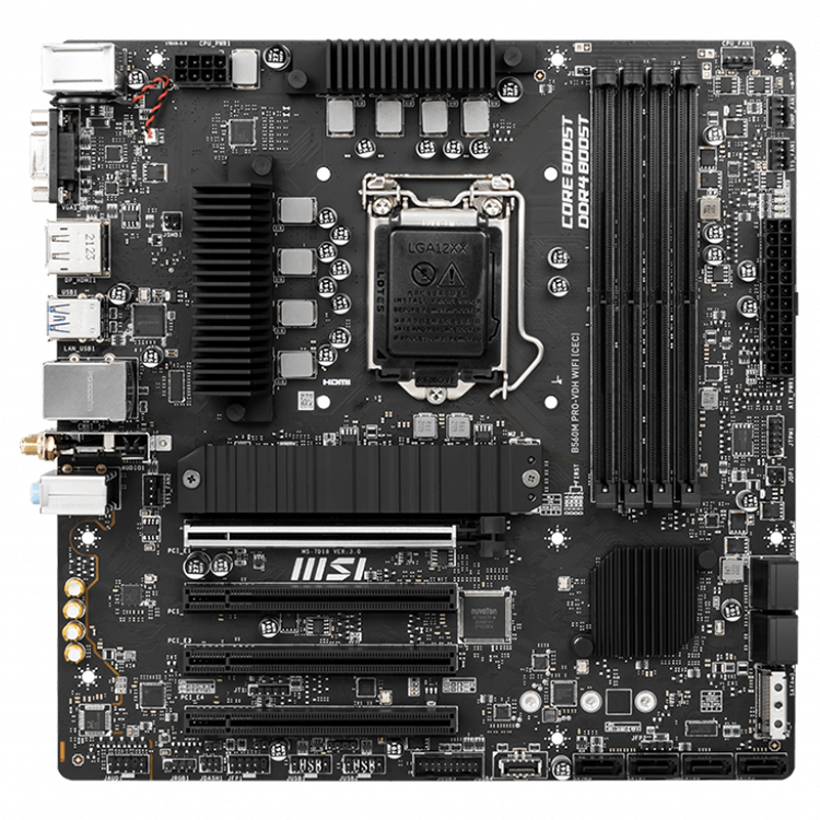 Placa-mãe MSI B560M PRO-VDH WIFI CEC Micro-ATX para Intel LGA 1200