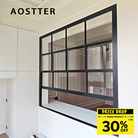Ventana Corredera de Aluminio de Alto Rendimiento con Certificación NFRC AOSTTER AS2047, Persiana Deslizante para Uso Exterior, Aislamiento Térmico, Herrajes de Primera Calidad