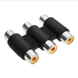Conector RCA Phono Triple de Ángulo Recto, Color Rojo, Blanco y Amarillo, Conectores de Audio y Video con Aislamiento - Product Image 3