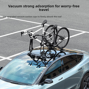 TOSUOD <span class=keywords><strong>Porte</strong></span>-vélo de voiture portable avec support de toit à ventouse pour vélo de montagne vélo de route comprend un support de stationnement en alliage - Product Image 6