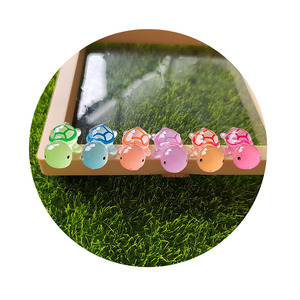 100 pièces mélange Kawaii dessin animé lumineux petite <span class=keywords><strong>tortue</strong></span> résine breloques océan Animal Micro paysage décoration fée jardin bricolage <span class=keywords><strong>maison</strong></span> de poupée - Product Image 4
