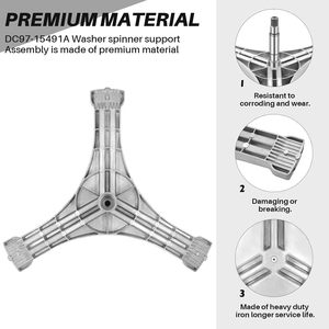Ensemble d'arbre de pulsatrice en alliage d'aluminium DC97-15491A, pièce de rechange compatible avec les machines à laver Samsung - Product Image 3