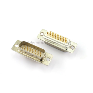 Marca <span class=keywords><strong>HCD</strong></span> de alta calidad, modelo DB15, Conector de ensamblaje de tipo de soldadura macho y hembra chapados en oro de cobre sólido de alta calidad, modelo DB15, 1, 2, 1, 1, 1, 2 - Product Image 3