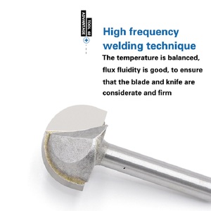 Brocas de enrutador de madera inferior de radio medio redondo, cortador de fresado de extremo de caja de arco <span class=keywords><strong>Circular</strong></span>, herramienta de grabado CNC de punta de bola de 1/2 1/4 pulgadas - Product Image 2