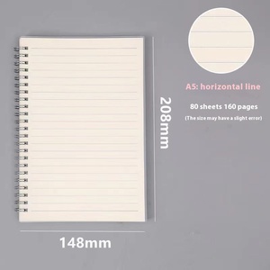 Venta al por mayor espiral encuadernado A5 cuaderno engrosado Flip Pages Mini organizador de negocios Agenda Size-A6 PP diario duro en blanco Mini - Product Image 6