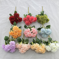 Pabrik Sumber 7 Tangkai Bunga Dahlia Artifisial Cantik dengan Simulasi Tinggi untuk Dekorasi Pesta Ulang Tahun